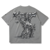 Chrome Drip Raw Hem T