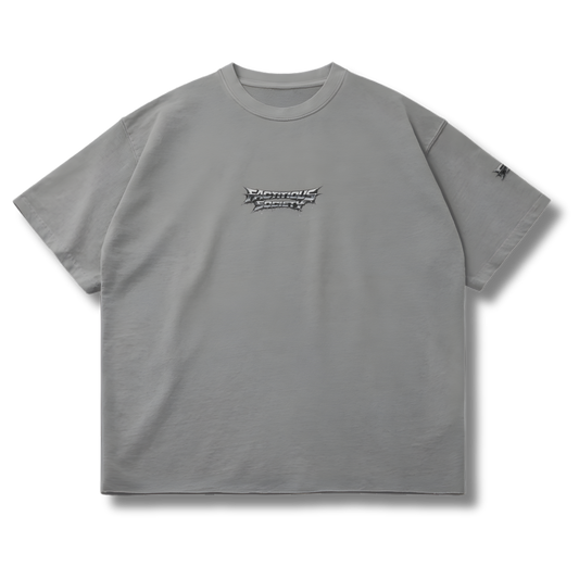 Chrome Drip Raw Hem T