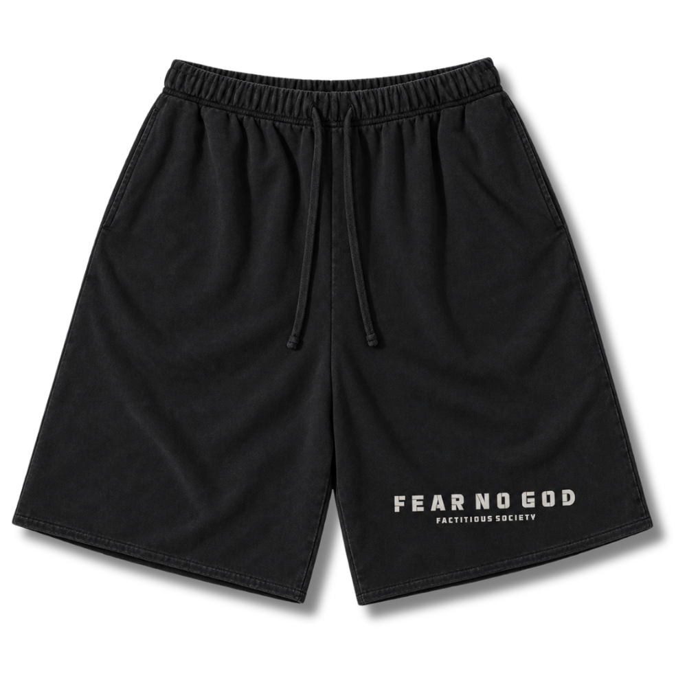 FACTITIOUS SOCIETY Fear No God Scattered Edge Shorts