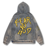 FNG Fuzzy Denim Hoodie