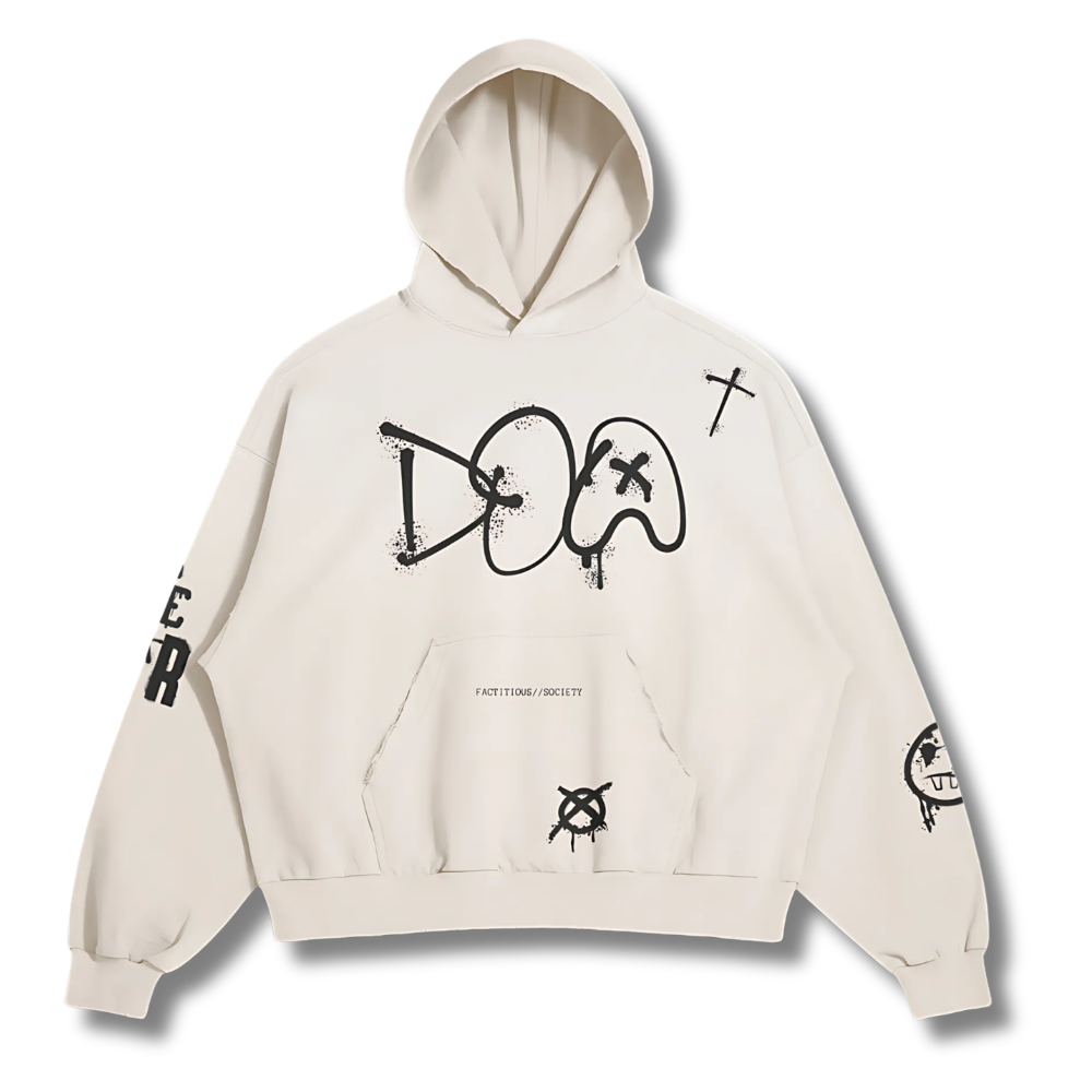 FACTITIOUS SOCIETY DOA Ripped Pocket Hoodie
