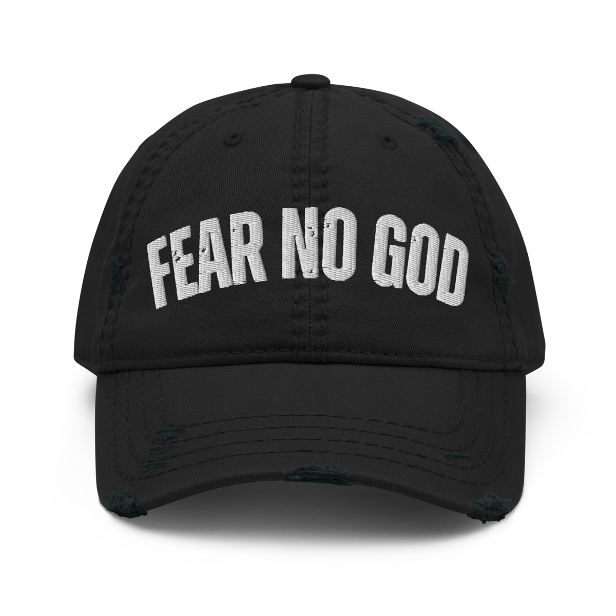 FACTITIOUS SOCIETY FEAR NO GOD DISTRESSED HAT
