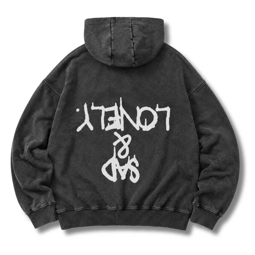 FACTITIOUS SOCIETY Sad & Lonely Zip Hoodie