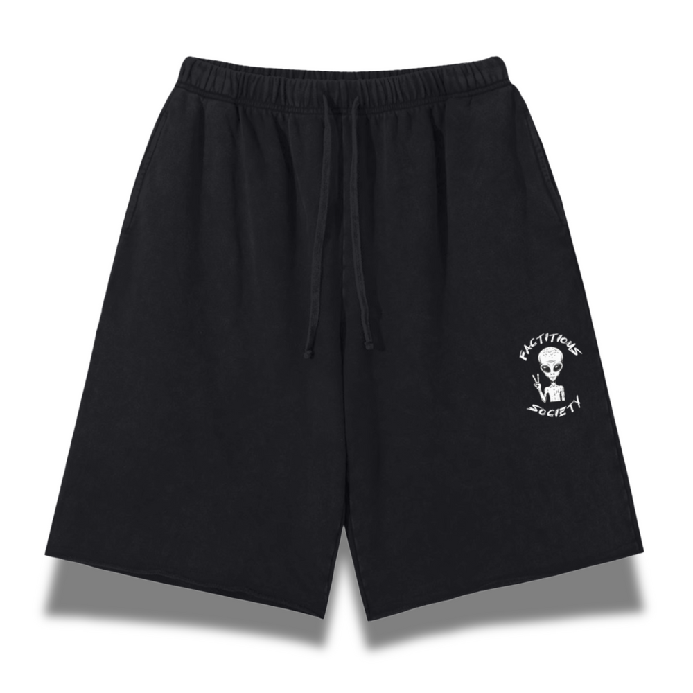 Aliens Welcome Vintage Washed Shorts