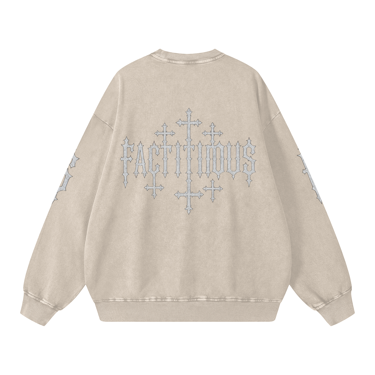 FACTITIOUS SOCIETY Unworthy Oversized Sweatshirt