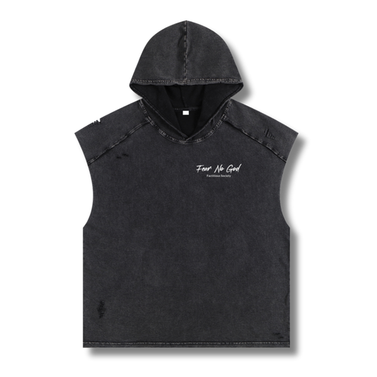 Fear No God Boxy Hooded Tank Top