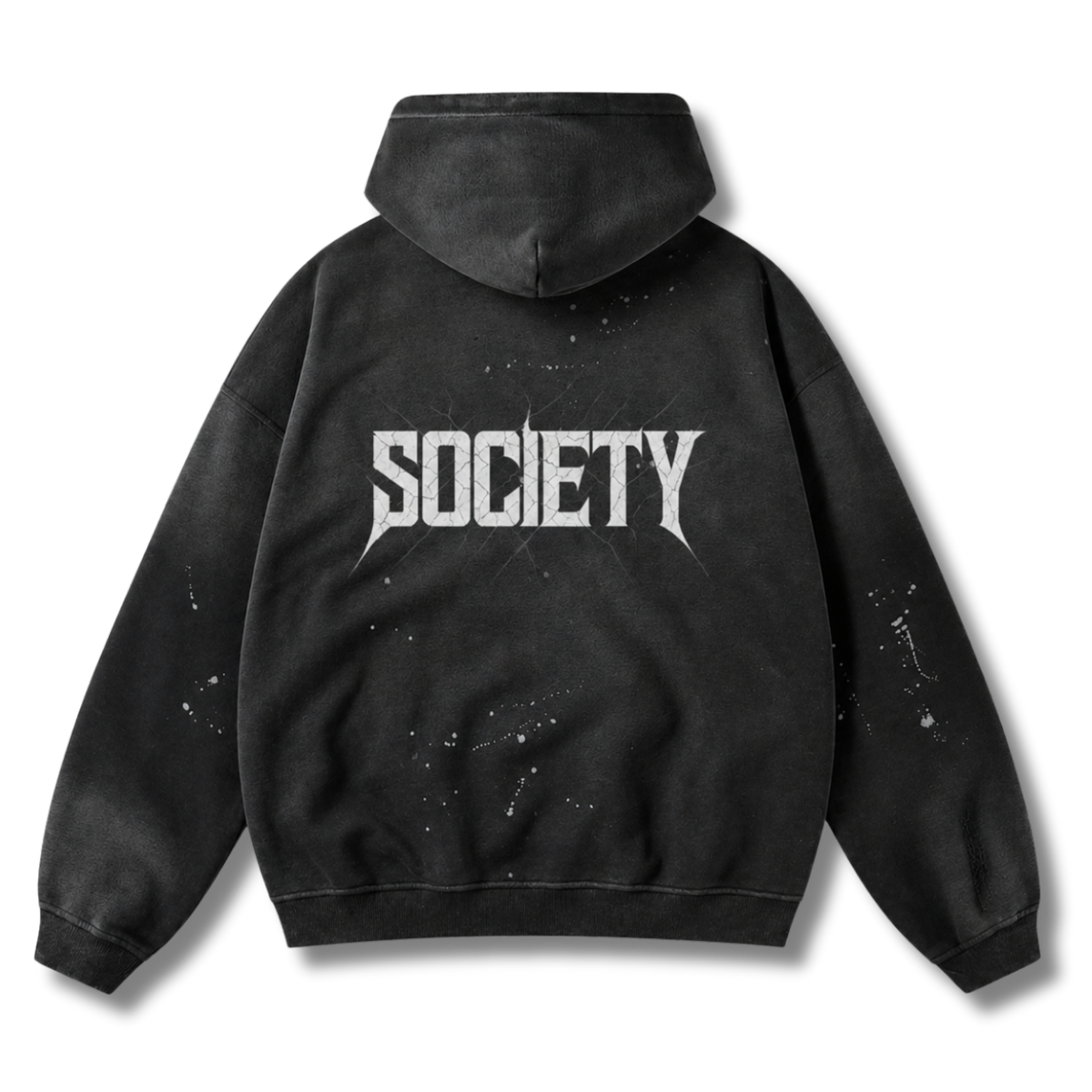 FACTITIOUS SOCIETY FACTITIOUS GRUNGE FLEECE HOODIE