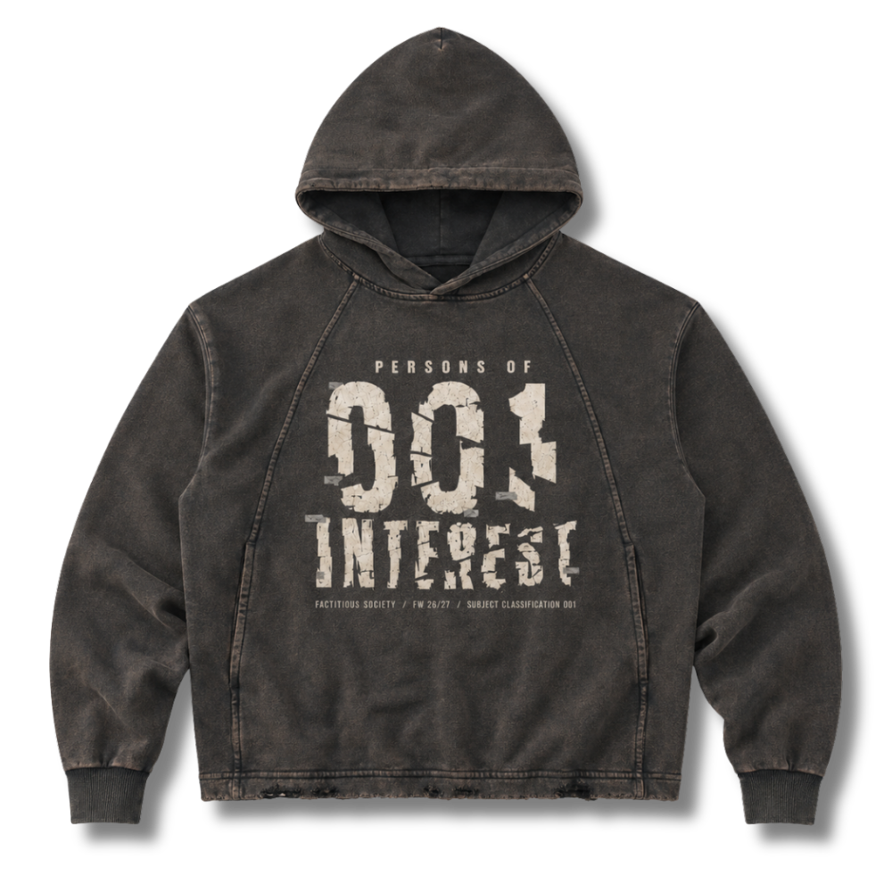 FACTITIOUS SOCIETY SUBJECT 001 HOODIE