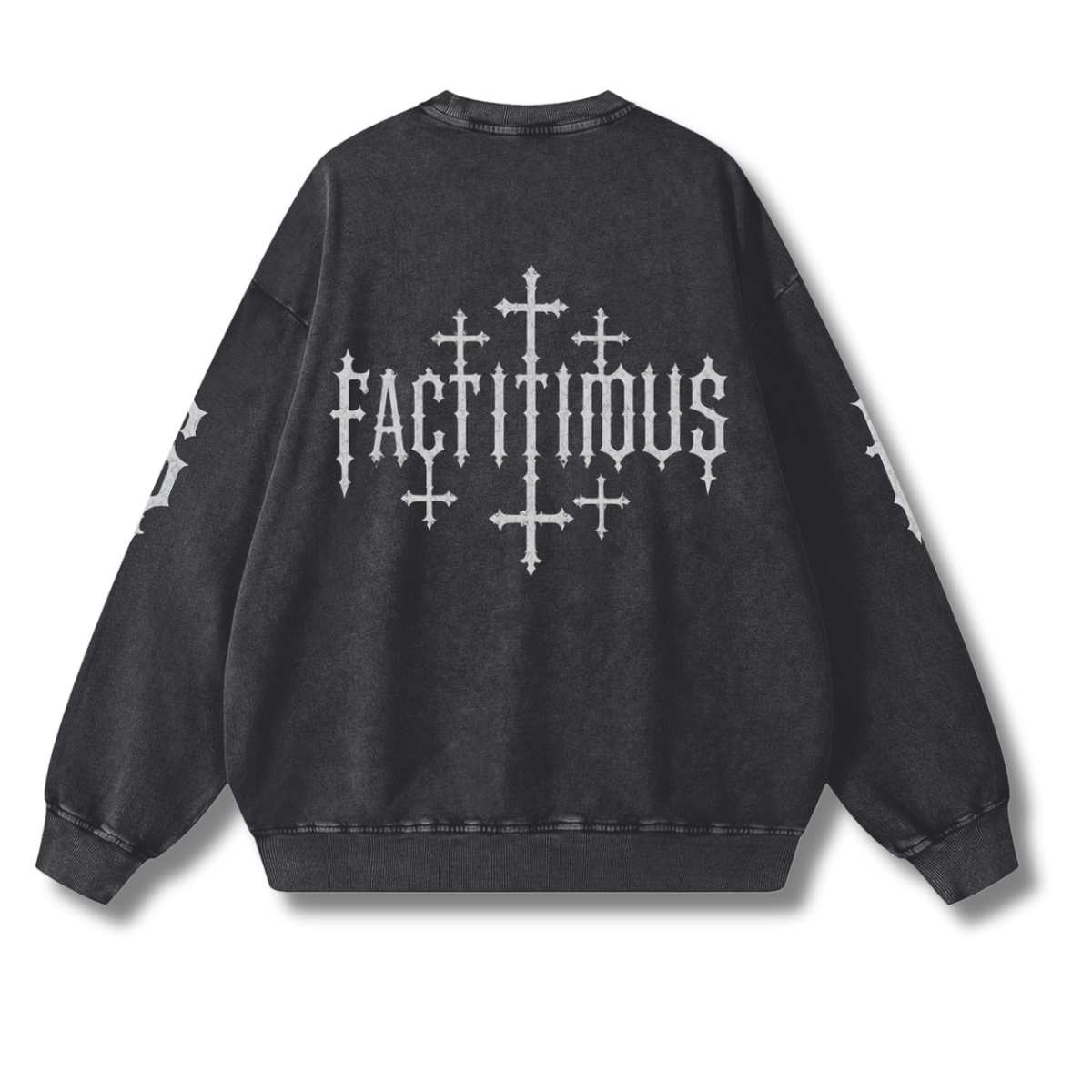 FACTITIOUS SOCIETY Unworthy Oversized Sweatshirt