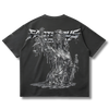 Chrome Drip Raw Hem T