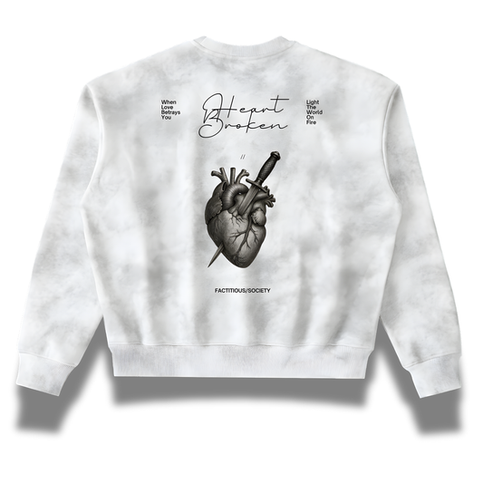 Heart Broken Boxy Fleeced Sweatshirt