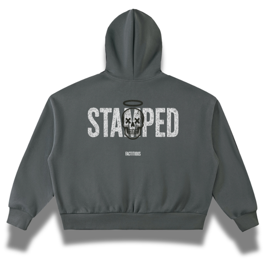 STAMPED Full-Zip Boxy Hoodie