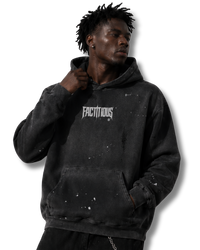 FACTITIOUS GRUNGE FLEECE HOODIE