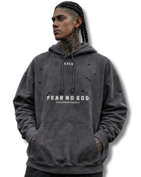 FEAR NO GOD DISTRESSED HEAVYWEIGHT HOODIE