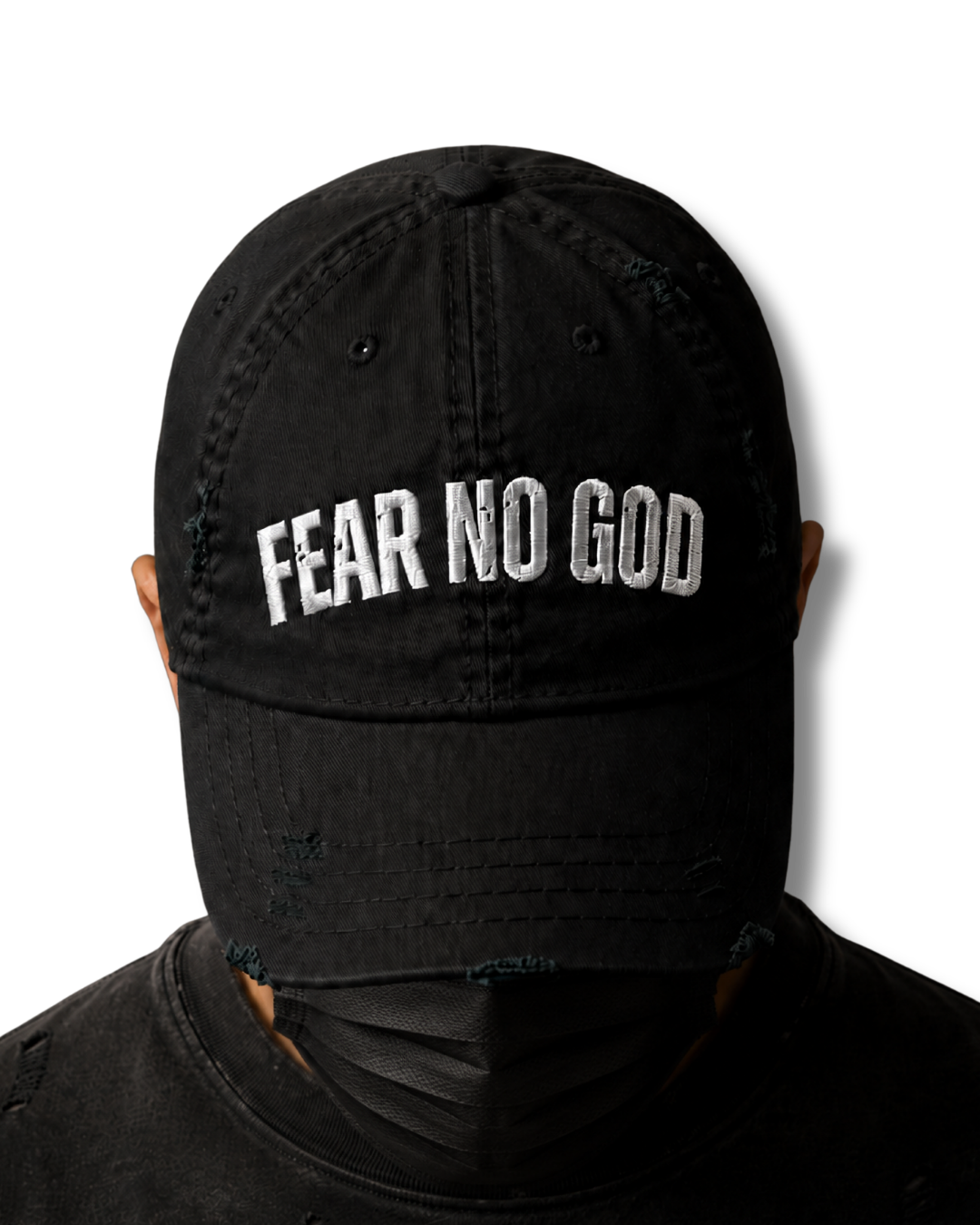FACTITIOUS SOCIETY FEAR NO GOD DISTRESSED HAT