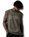 FACTITIOUS DISTRESSED EYELET TANK