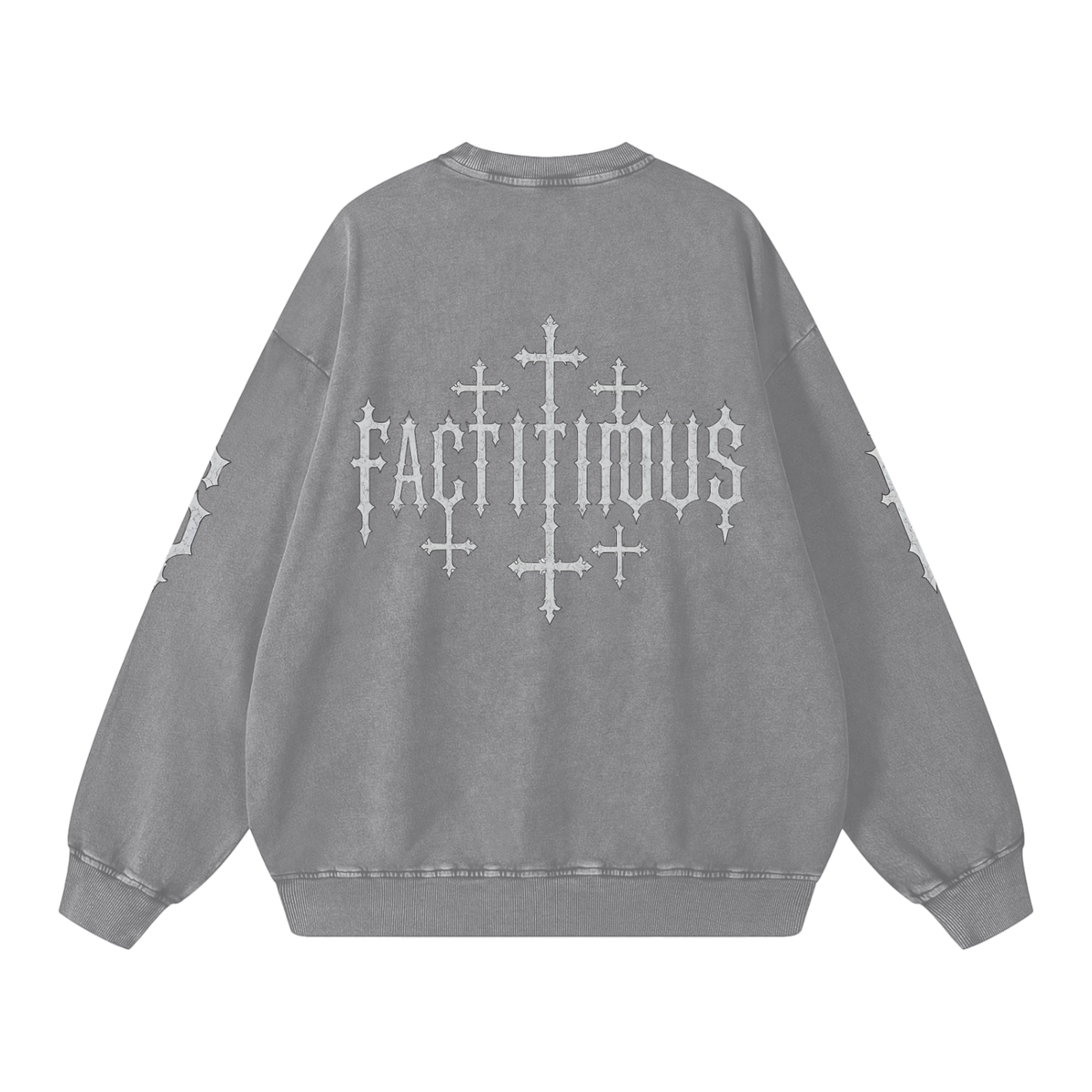 FACTITIOUS SOCIETY Unworthy Oversized Sweatshirt